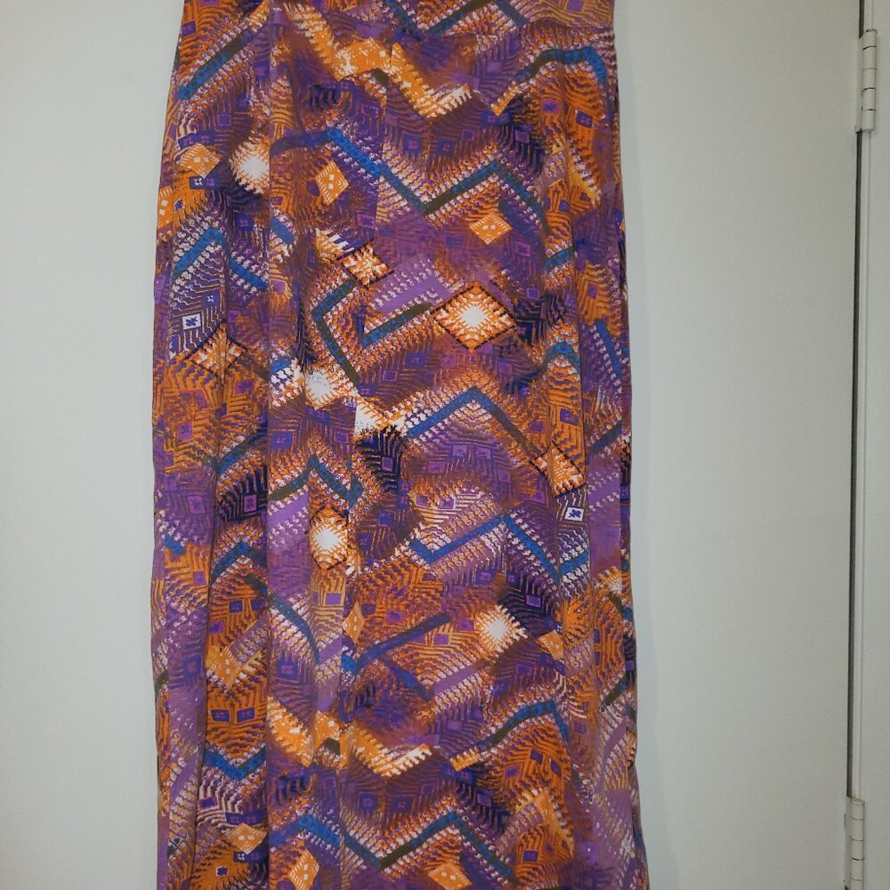 Ladies "Jane Ashley Multi Print Maxi Skirt (L)